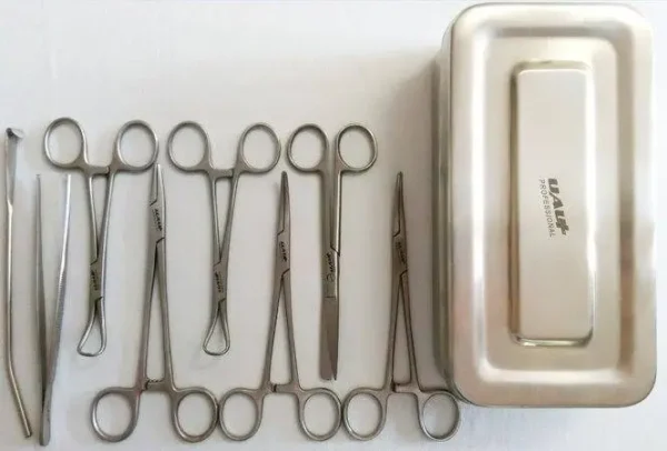 KIT CIRÚRGICO PARA CASTRÇÃO 9 PEÇAS - UAU+
