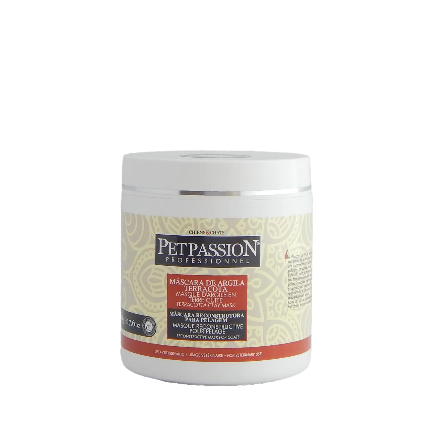 MÁSCARA DE ARGILA TERRACOTA – PET PASSION 500G